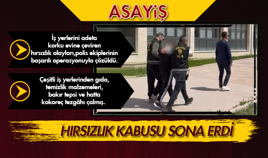 Hırsızlık kabusu sona erdi