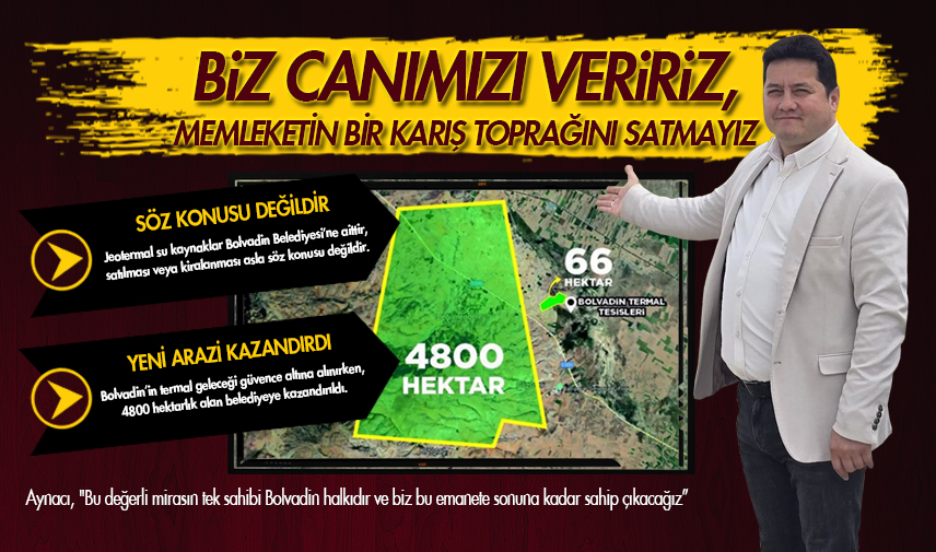 Başkan Aynacı: Memleketin bir karış toprağını satmayız