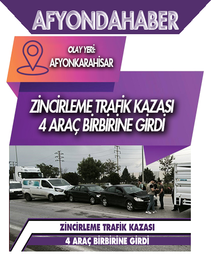 Zincirleme trafik kazası: 4 araç birbirine girdi