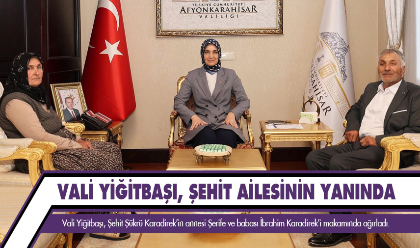 Vali Yiğitbaşı, şehit ailesinin yanında
