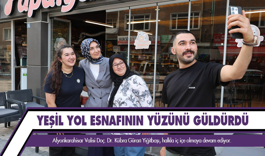 Yeşil yol esnafının yüzünü güldürdü