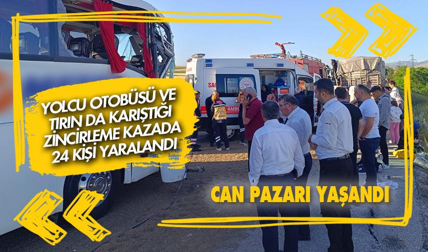 Zincirleme kazada 24 kişi yaralandı