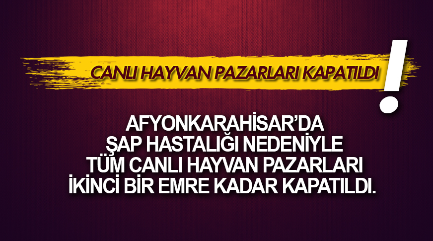 Canlı hayvan pazarları kapatıldı