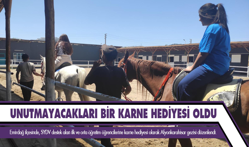 SYDV’den destek alan öğrencilere unutulmaz bir karne hediyesi