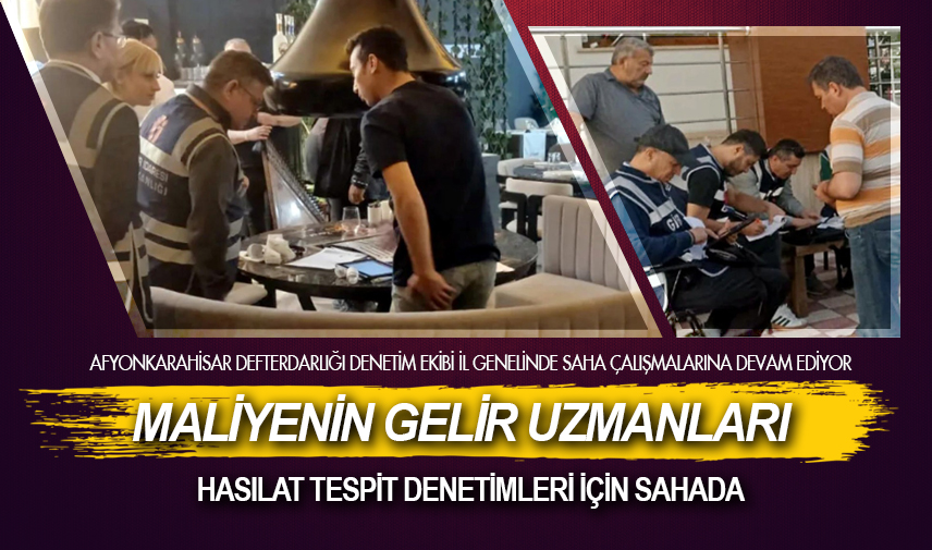Maliyenin gelir uzmanları hasılat tespit denetimleri için sahada