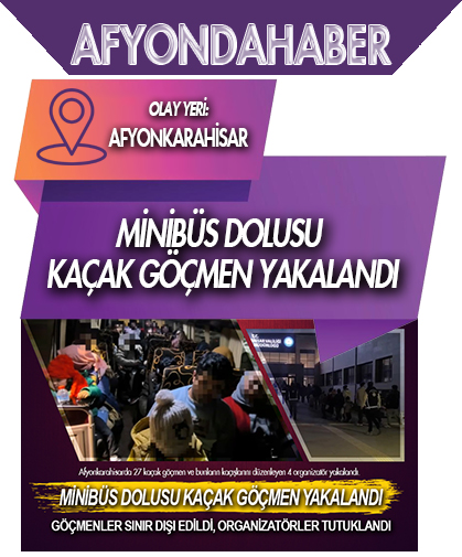 Minibüs dolusu kaçak göçmen yakalandı